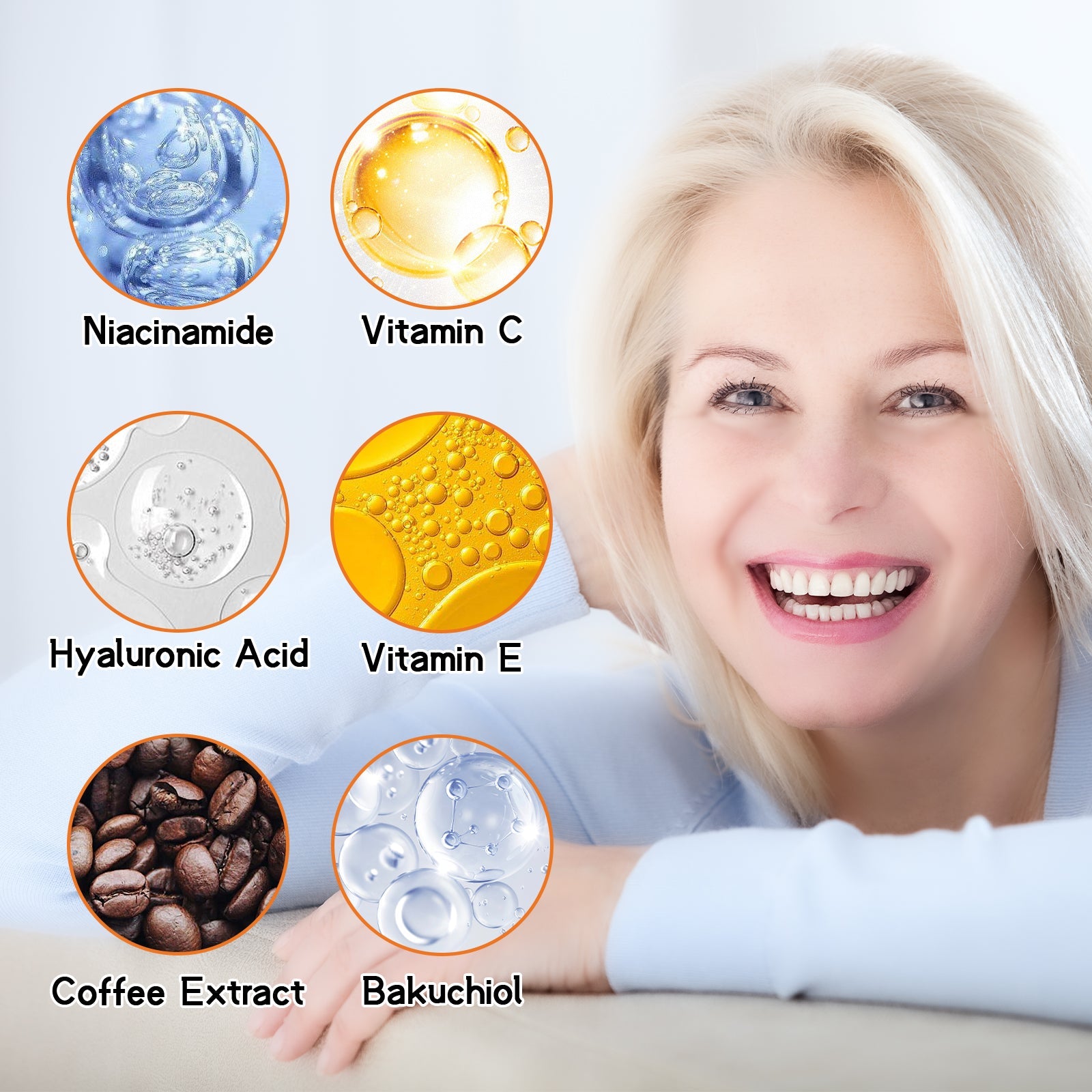 Anti-Aging Whitening Vitamin C Essence, Reduces Facial Fine Lines And Wrinkles, Firming Skin And Hydrating Essence - Korvel