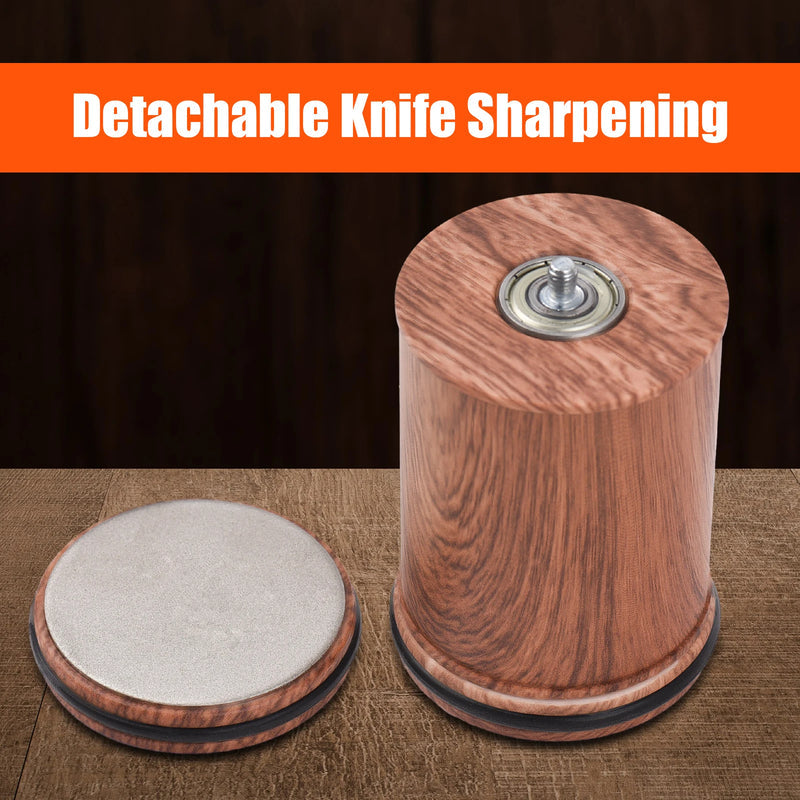 Rolling Knife Sharpener Magnetic Knife Holder Diamond Sharpening Stone Kit with 15 and 20 Degrees Angle Roller Kitchen Accessory - Korvel