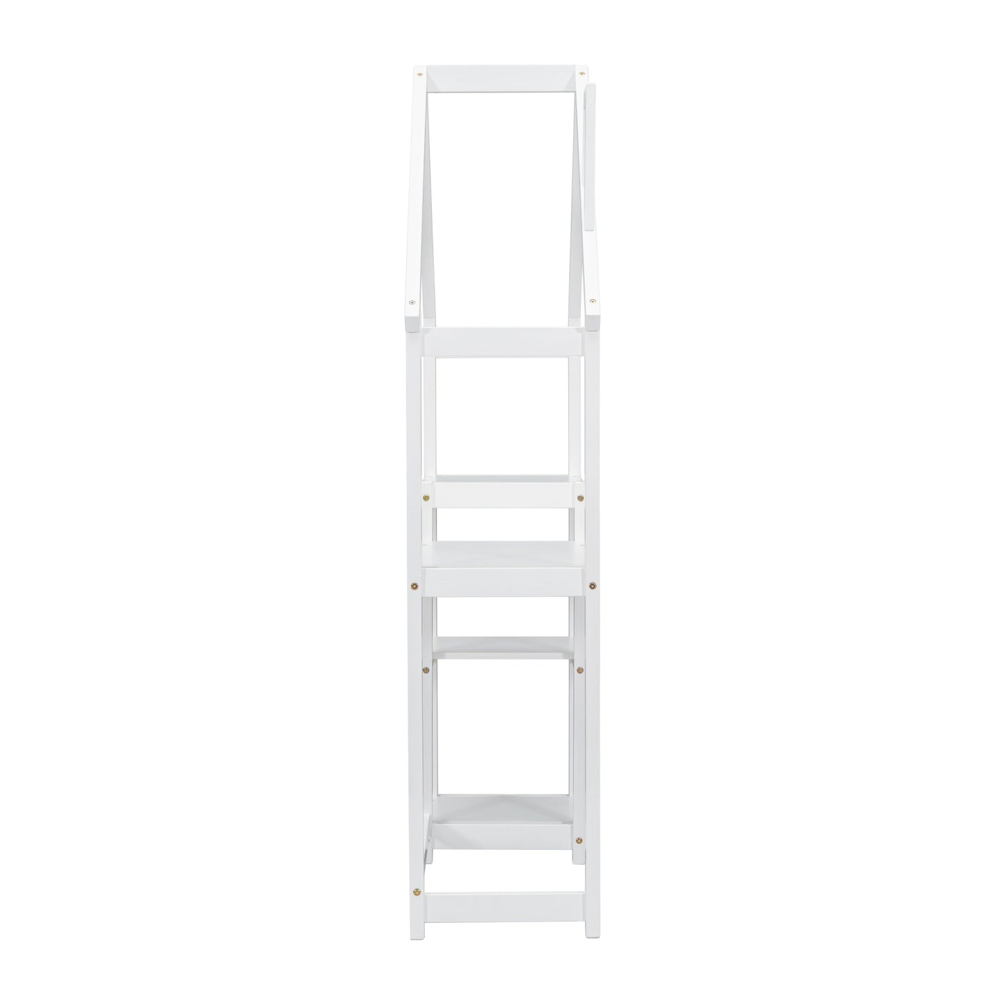 House-shaped Wooden writing Desk,Kids study Table,Bookshelf & Toy Storage,White - Korvel