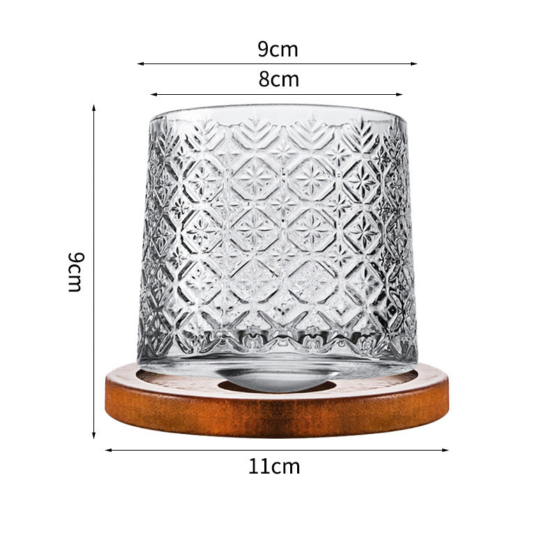 Hand drawn rotating glass cups multiple multi-purpose whiskey glasses rotating glass cups - Korvel