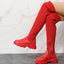 Botas de Plataforma Tejidas Acogedoras