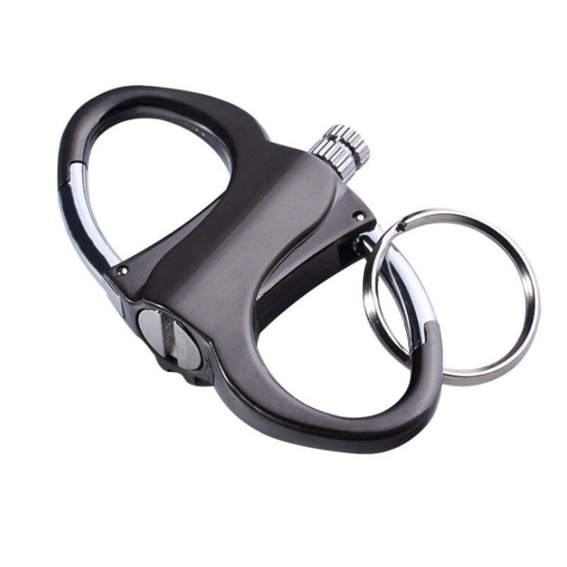 Briquet porte-clés en métal premium 2025 - Noir étanche