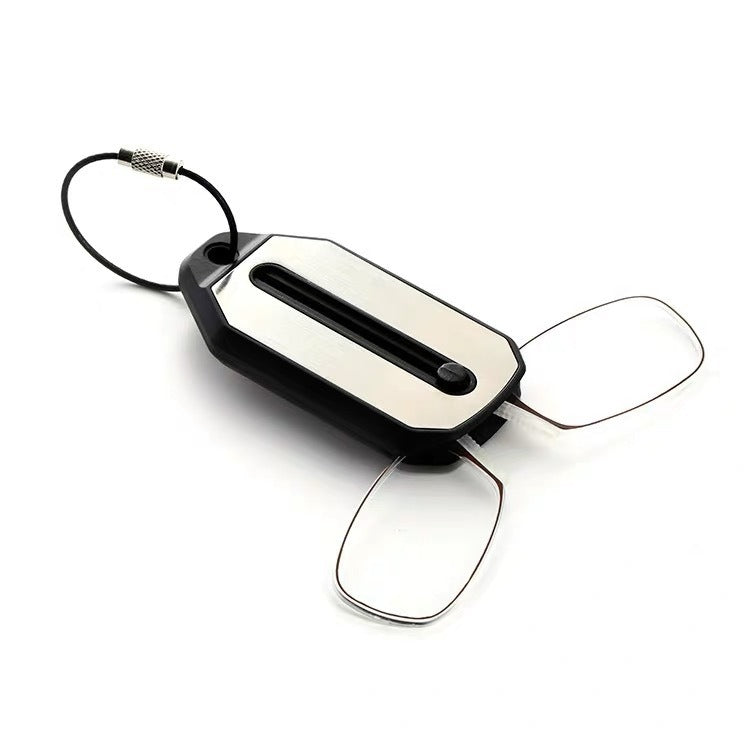 Nose clip presbyopic glasses keychain ultra lightweight carrying elderly glasses wallet glasses reading glasses - Korvel