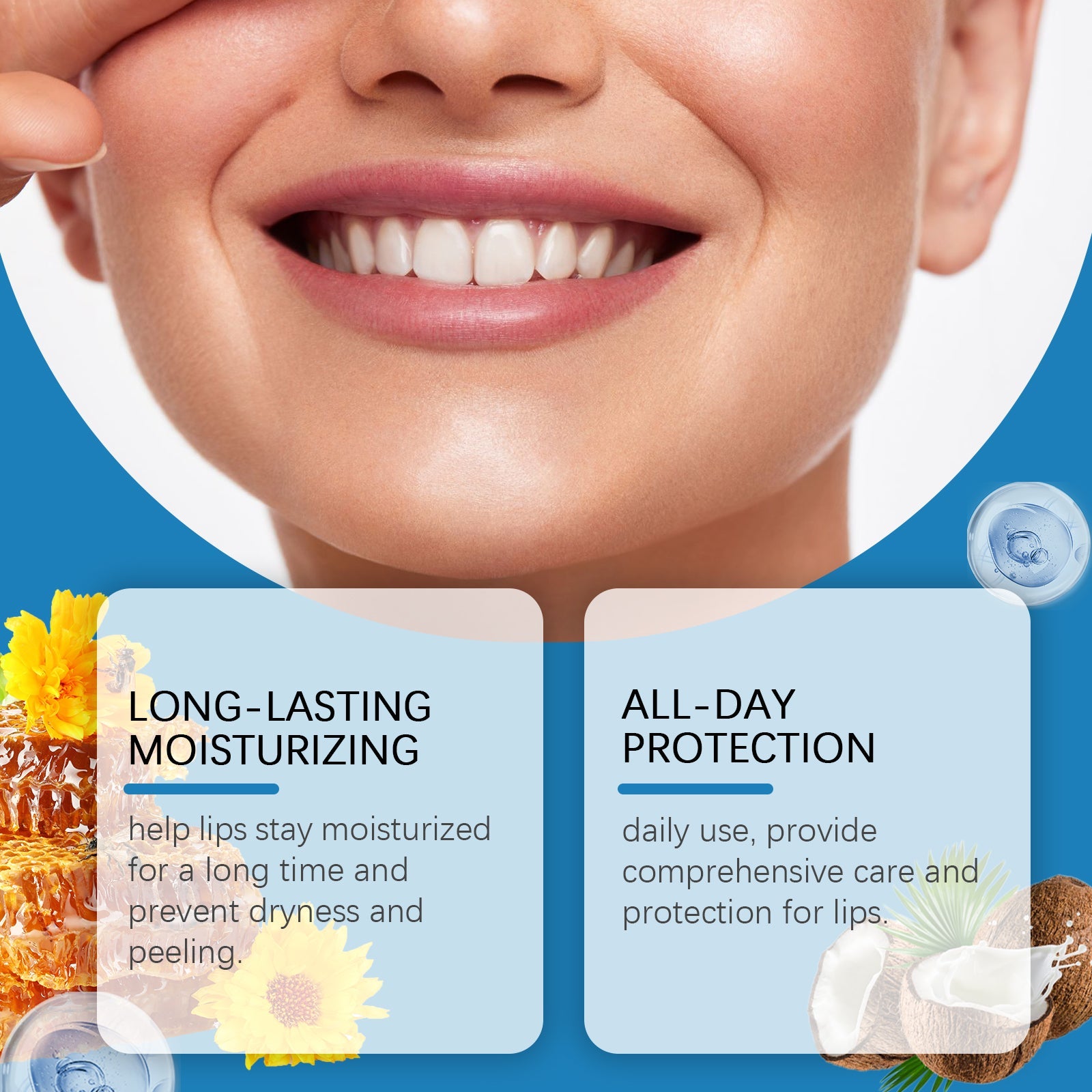 Hyaluronic Acid Lip Balm Care Gloss Hydrating Repair Dry Moisturizing Soft Moisturizing Care Lip Balm - Korvel
