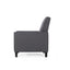 Smoke Fabric Push Back Chair for Elegant Home Décor - Korvel