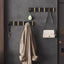 Folding Towel Hanger 2ways Installation Wall Hooks Coat Clothes Holder for Bathroom Kitchen Bedroom Hallway, Black Gold - Korvel