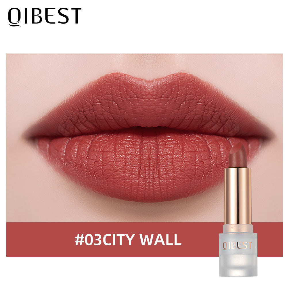 QIBEST Labial Mate de Terciopelo - Color de Larga Duración