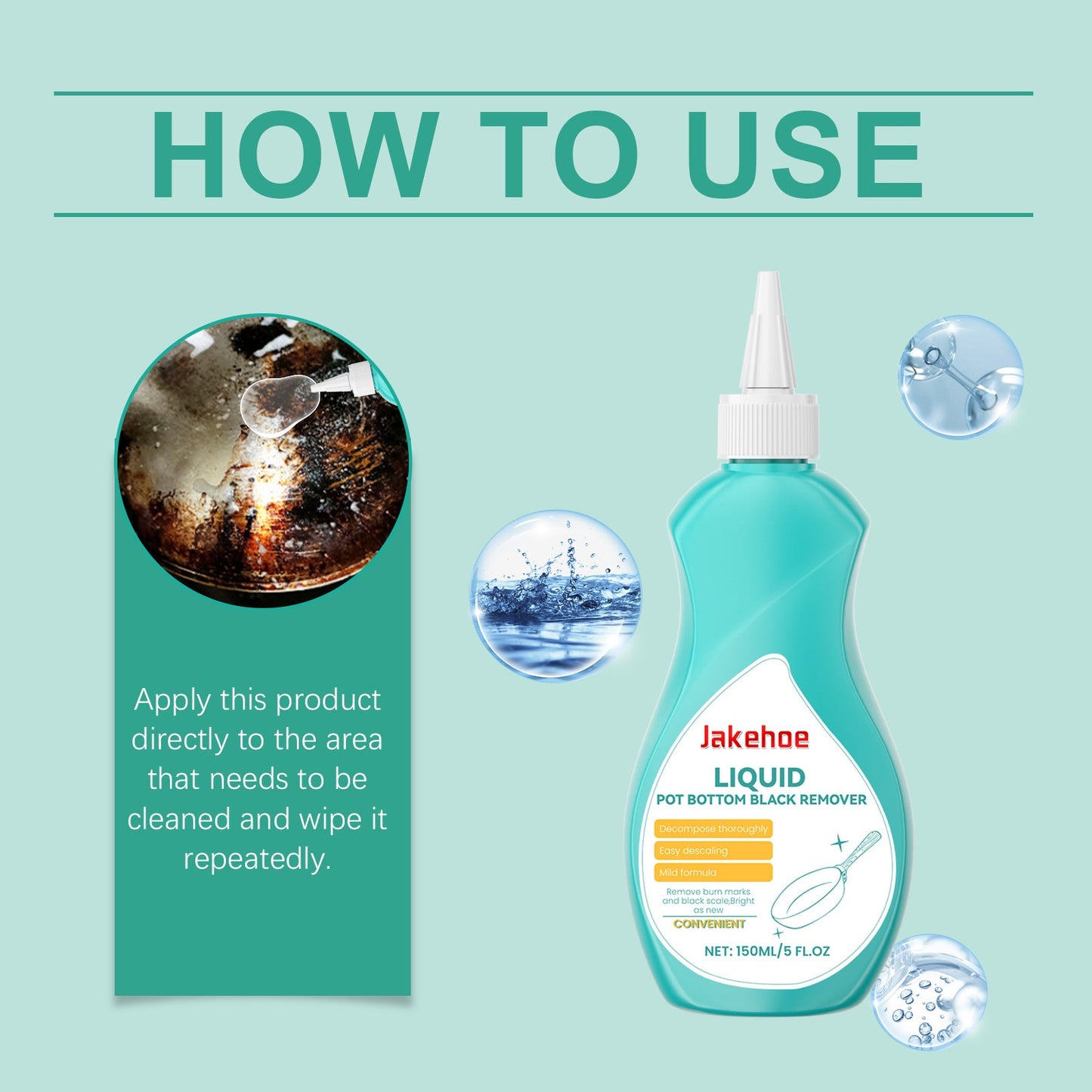 Pan Bottom Cleaner Clean Kitchen Utensils Pan Bottom Grease And Dirt Clean Polishing Anti-Rust Multi-Effect Cleaning Liquid - Korvel