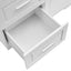 Tall and Wide Storage Cabinet with Doors for Bathroom/Office, Three Drawers, White - Korvel
