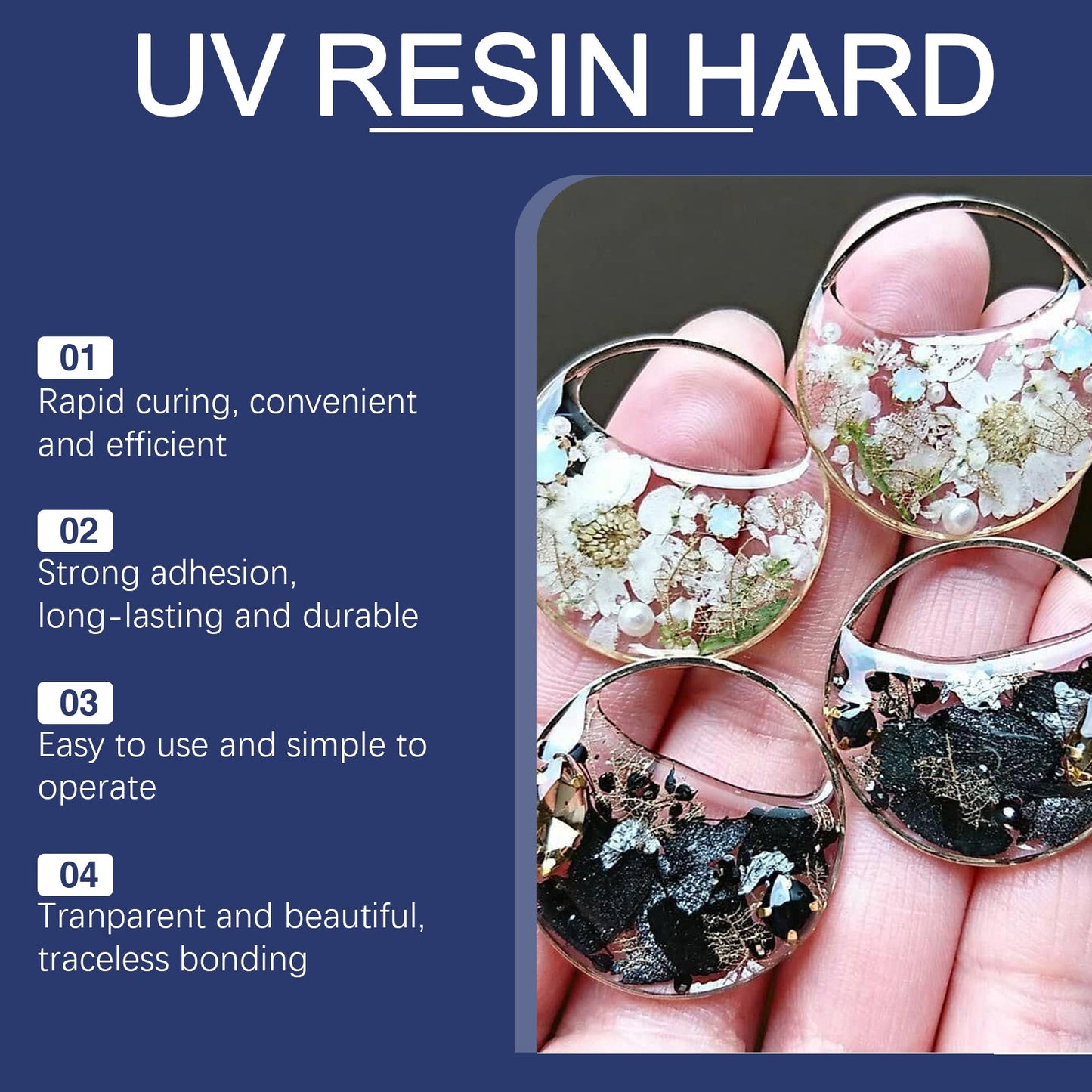 Resin Glue, Handmade Creative Resin Drops High Transparent Quick Drying Glue Odorless Crystal Drops - Korvel