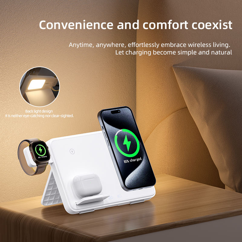 Premium 3-in-1 Wireless Charger for iPhone, Apple Watch, and AirPods
