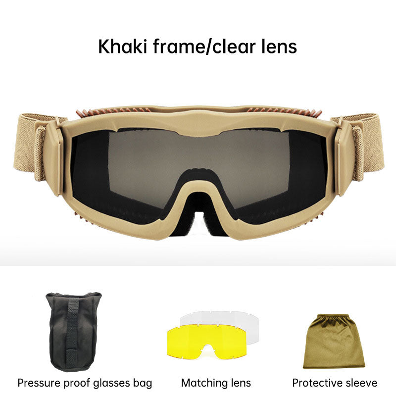 Tactical glasses anti-sand shooting goggles outdoor equipment military fans field anti-impact glasses - Korvel