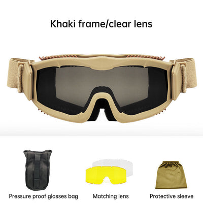Tactical glasses anti-sand shooting goggles outdoor equipment military fans field anti-impact glasses - Korvel