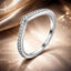 Bague de fiançailles élégante en argent sterling 925 pour femmes - Taille 6.0