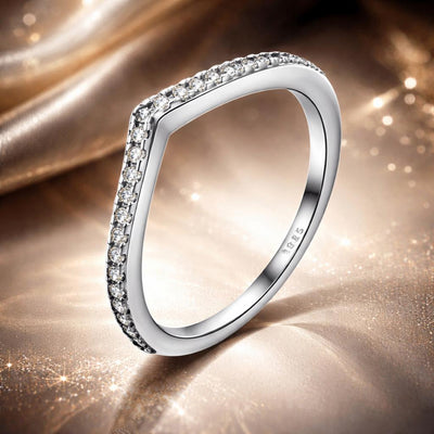 Elegant 925 Sterling Silver Engagement Ring for Women - Size 6.0