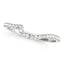 Bague de mariage en diamant courbé en or blanc 14k