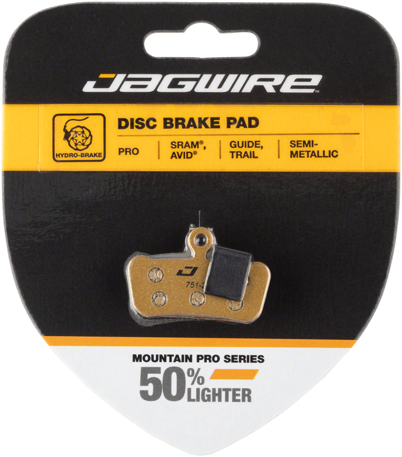 Plaquettes de frein à disque semi-métalliques Jagwire Mountain Pro avec support en alliage