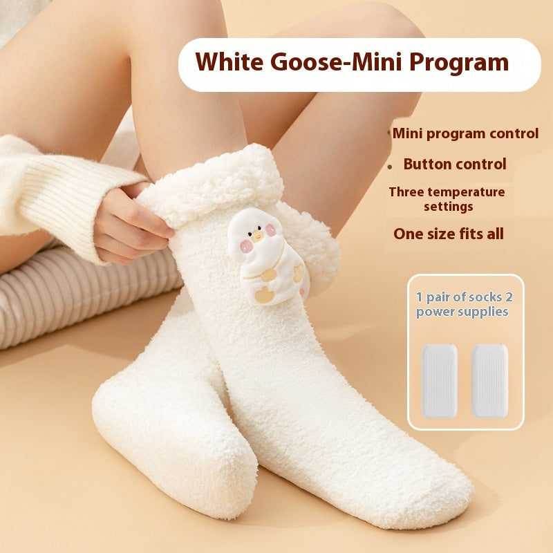 Thickened Fleece Electric Heating Socks