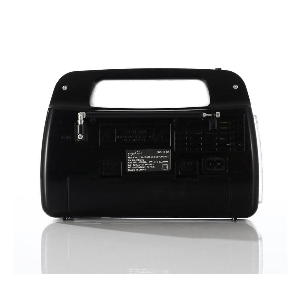 Radio portable Supersonic 9 bandes avec lampe torche intégrée