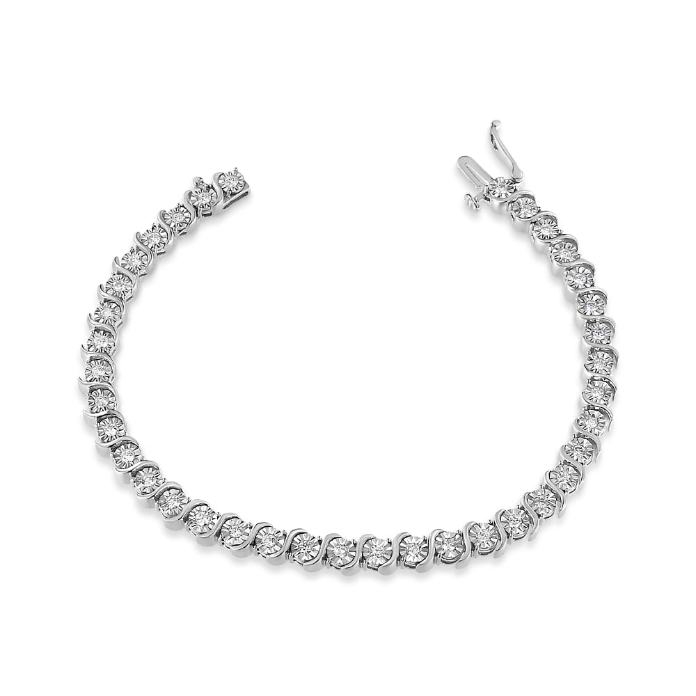 Pulsera de Tenis de Diamantes Crecidos en Laboratorio de Oro Blanco de 14K - 1.00 Cttw