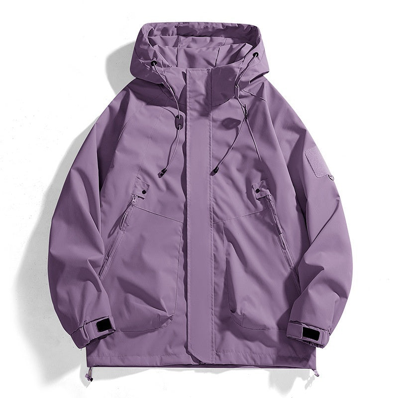 Loose Cargo Waterproof Jacket Coat with Hood
