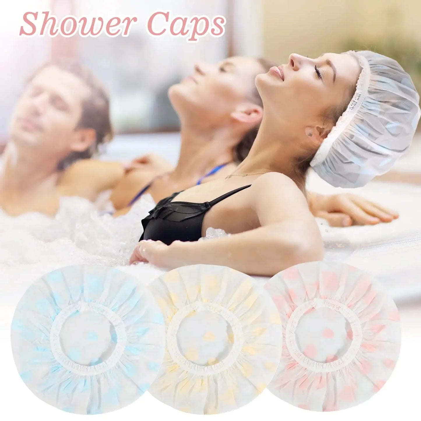 Bonnet de Douche Imperméable Premium - Pack de 3 pour Spa et Salon