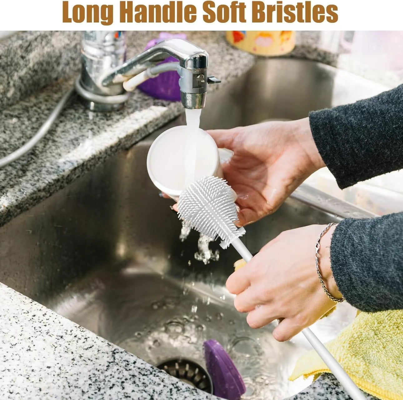 Brosse Total Clean - Outil de Nettoyage en Silicone Polyvalent