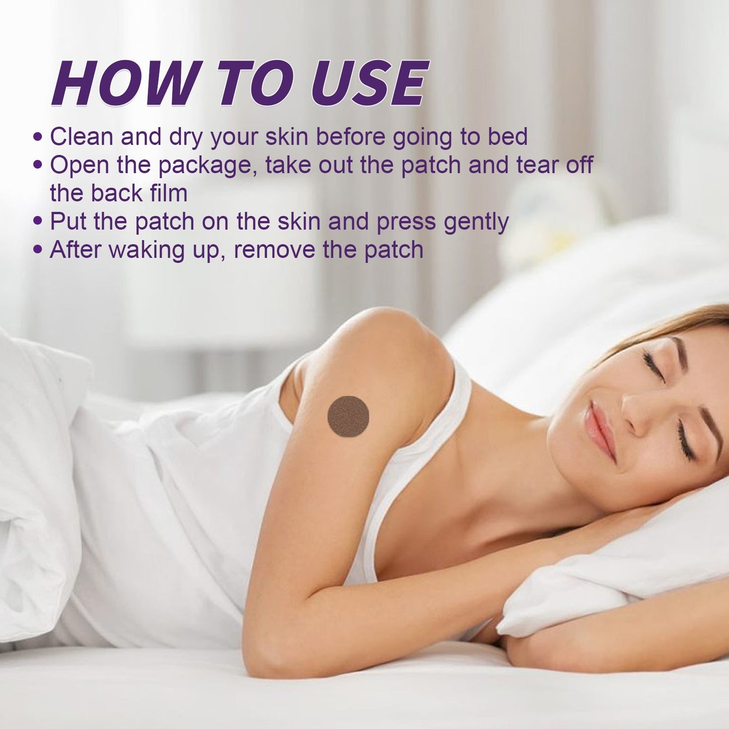 Herbal Sleep Patch, Care For Sleep, Relax And Relieve Body Pressure Body Health Care Point Patch - Korvel