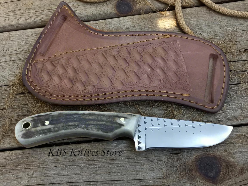 Ridge Rider – Unique Antler Handle Cross Draw Knife - Korvel