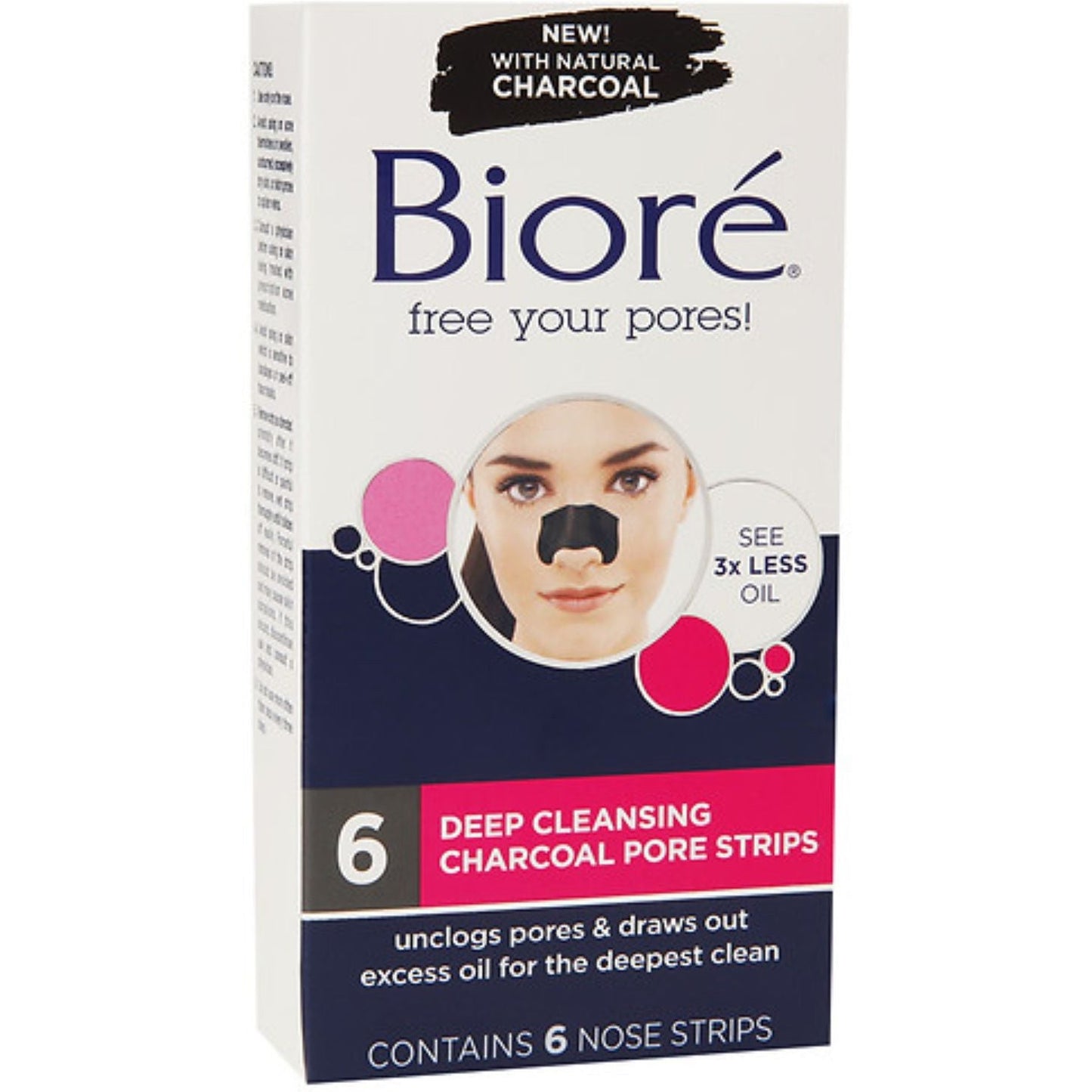 Tiras Limpiadoras de Poros Biore con Carbón para Control de Aceite