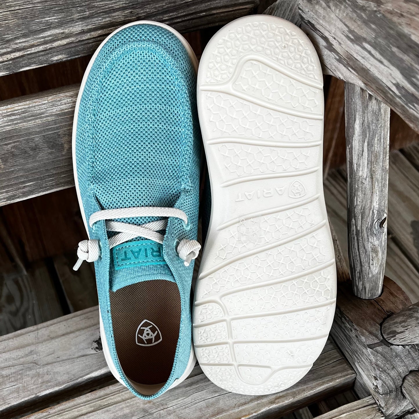 Ariat Women's Sky Blue Knit Hilo Slippers - Korvel