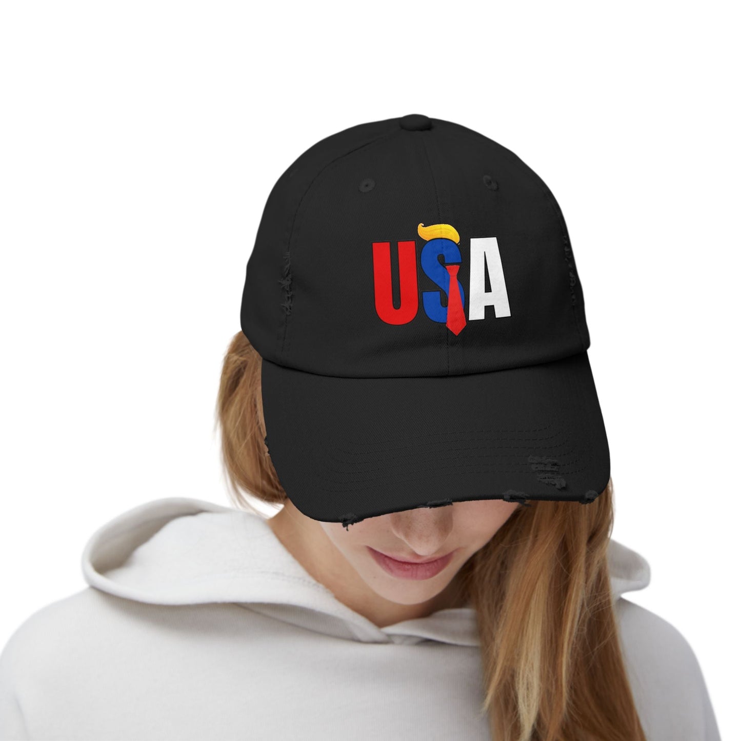 Gorra Unisex Tendencia Distressed USA