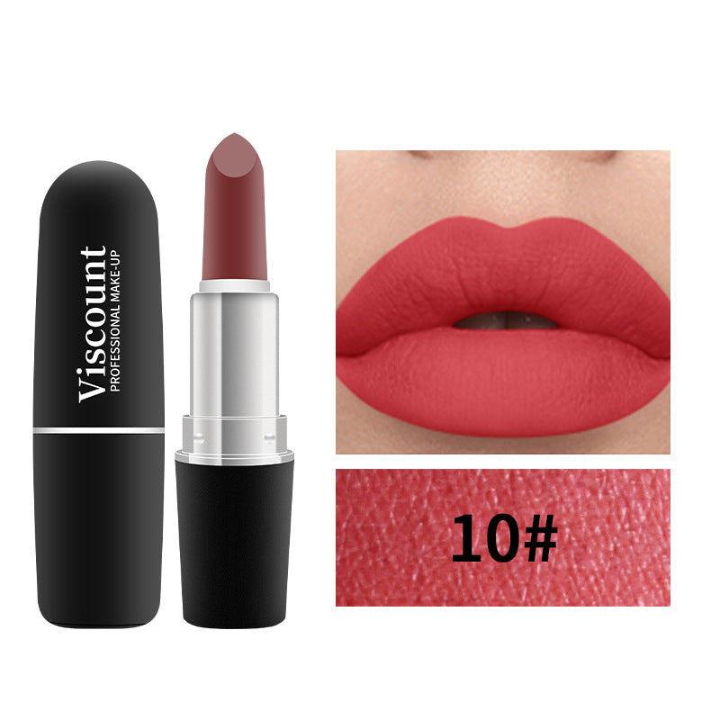 New Frosted Bullet Fog Matte White Lipstick Small Pepper 12 Color Moisturizing Lipstick - Korvel