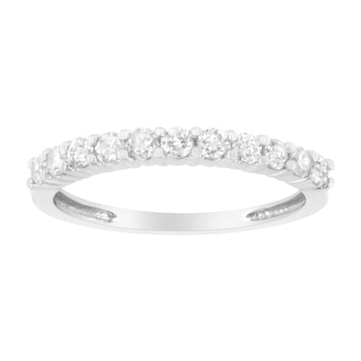 IGI Certified 1/2 Cttw Diamond 10K White Gold Ring - Size 7