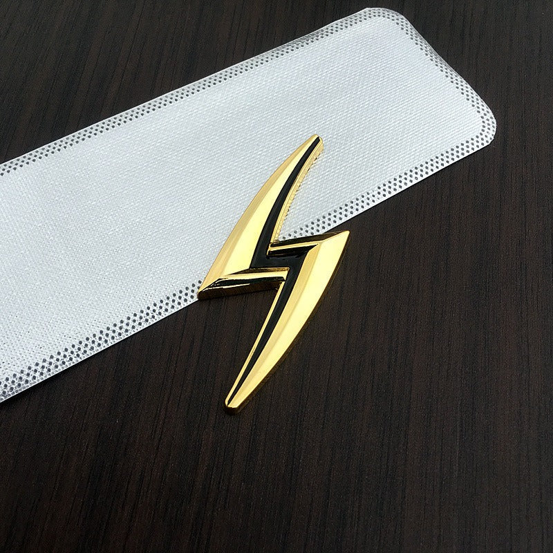 Rear tail sticker, engine hood sticker, creative metal sticker, lightning sticker - Korvel