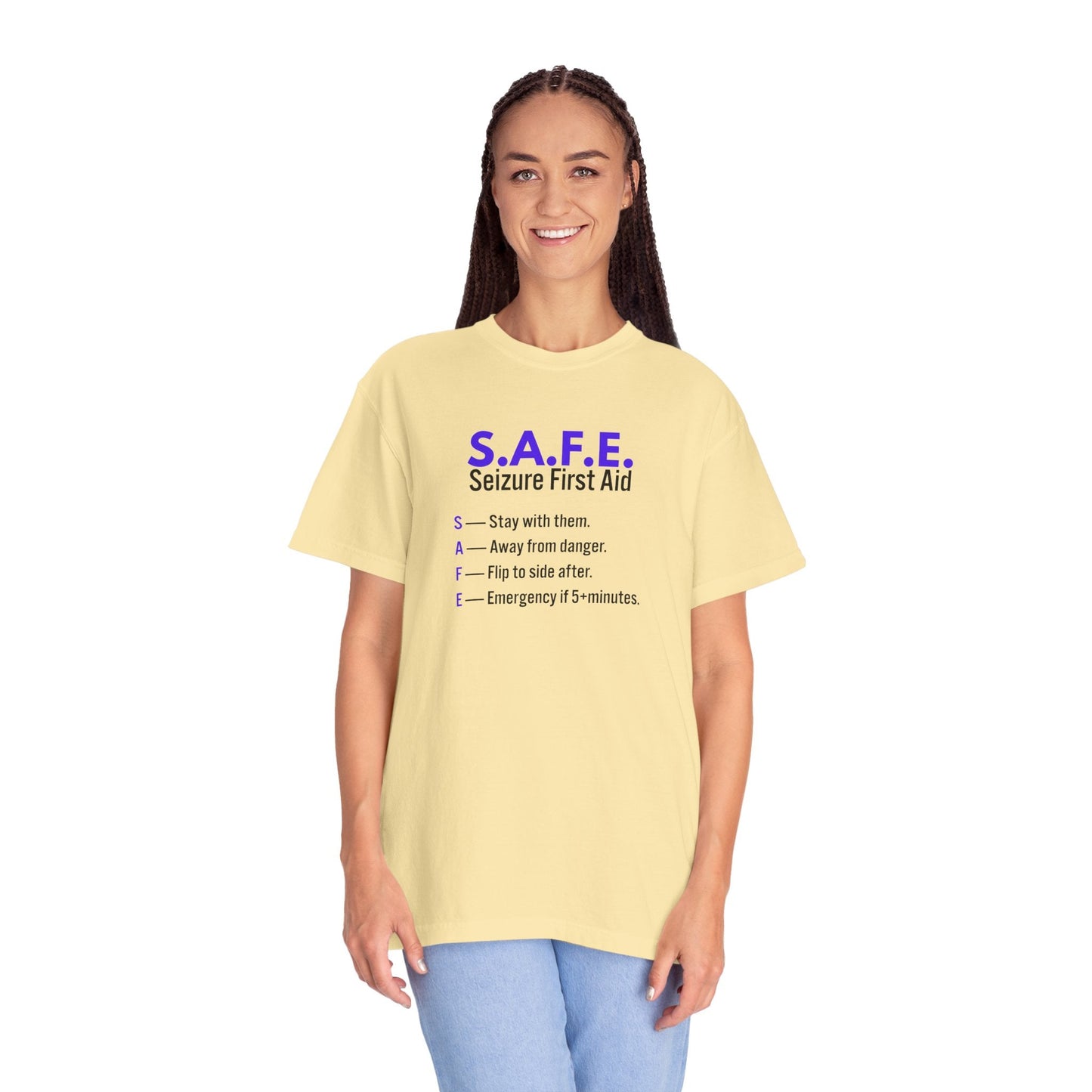 S.A.F.E. Seizure First Aid T-Shirt – Epilepsy Awareness Tee