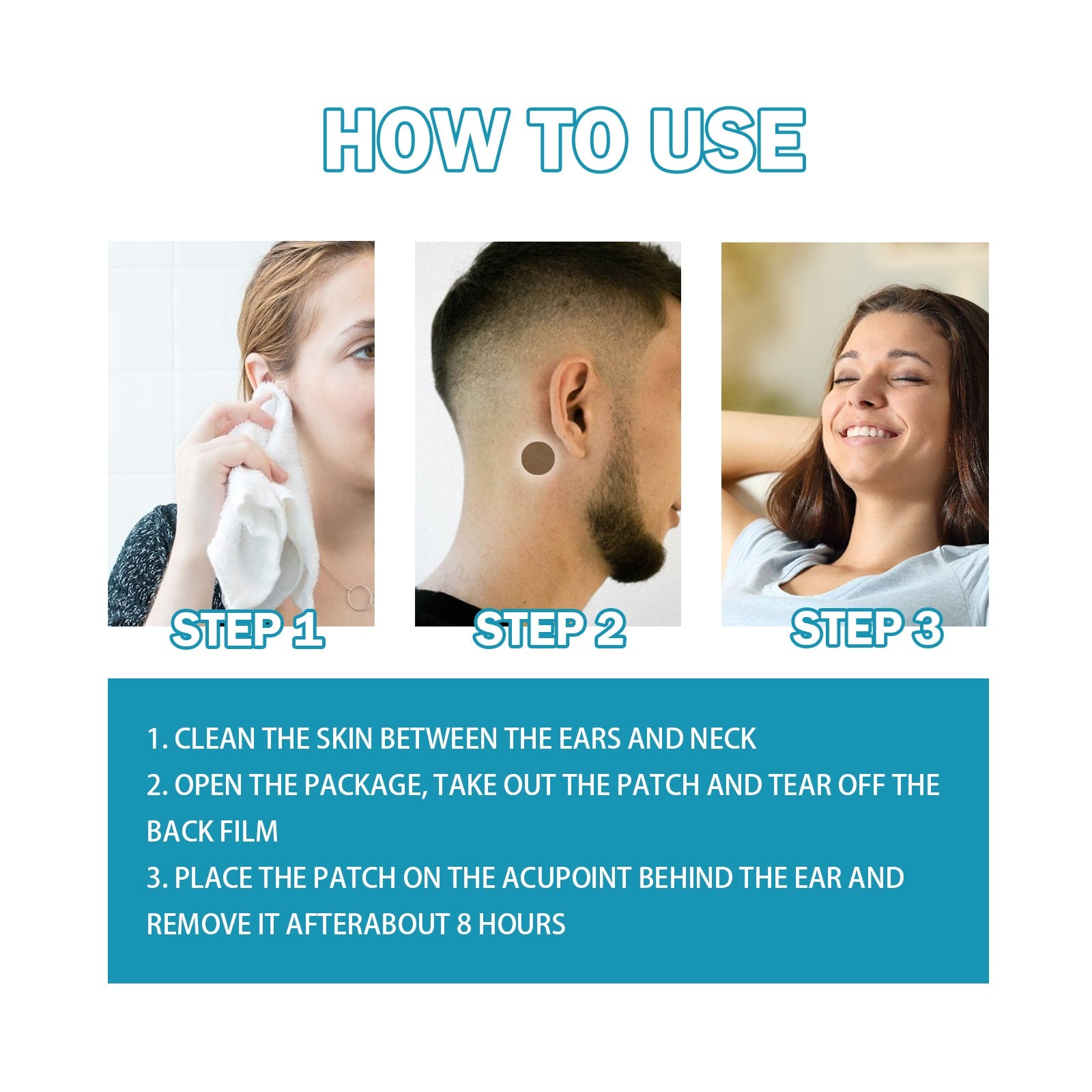 Ear Care Patch, Relieve Ear Plug Ear Ringing Ear Kang Hearing Discomfort Dizziness Head Care Patch - Korvel