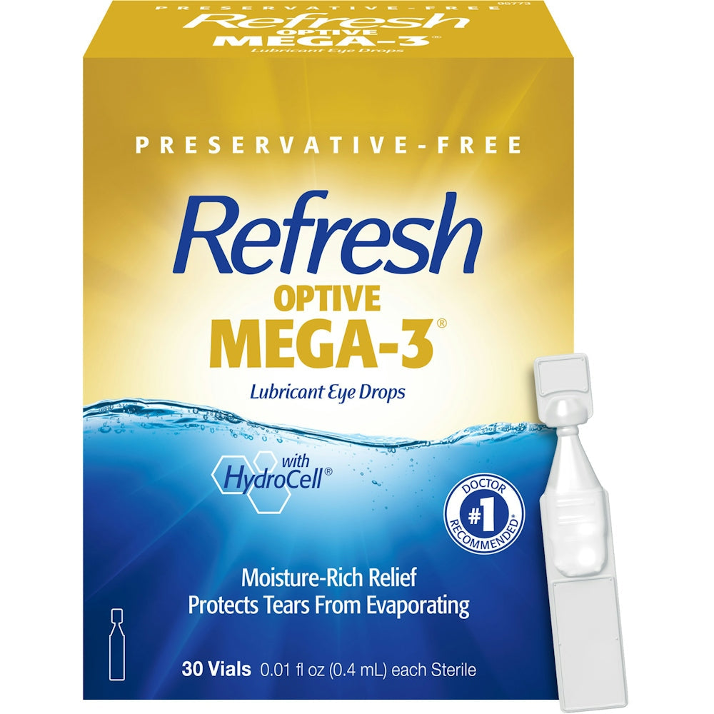 Gouttes oculaires Refresh Optive Mega3 - 30 unidoses