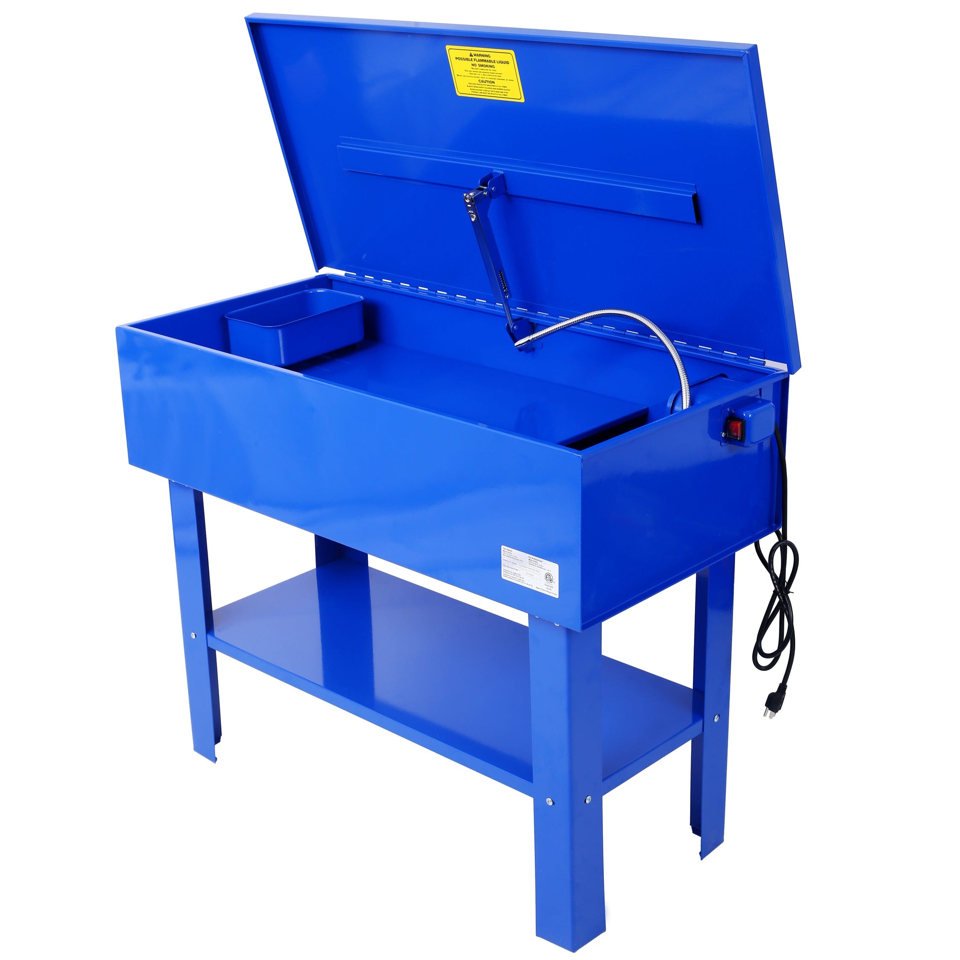 40 Gallon Parts Washer 24 Gallon Solvent Capacity 5 Gallon Per Minute Max Pump Output Heavy Duty Steel Powder Coated blue - Korvel
