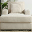 39.7" Oversized Chaise Lounger Modern Style Sofa Couch ,with Pillows, Charge Station & Cup Holders, Chenille Fabric, Cream - Korvel