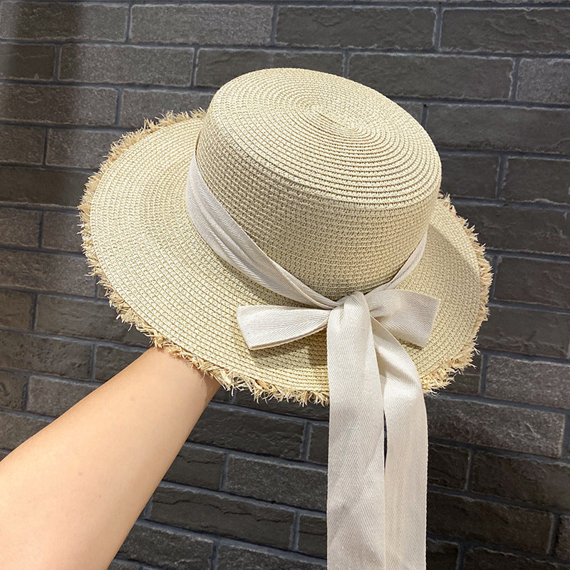 Lace String Woven Straw Sun Hat for Summer Adventures