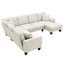 [VIDEO provided] [New] 108*85.5" Modern U Shape Sectional Sofa 7 Seat Fabric Sectional Sofa Set - Korvel