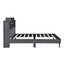 Queen Size Storage Platform Bed Frame with USB Charging - Gray
