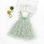 Embroidered Mesh Strapless Fluffy Princess Dress