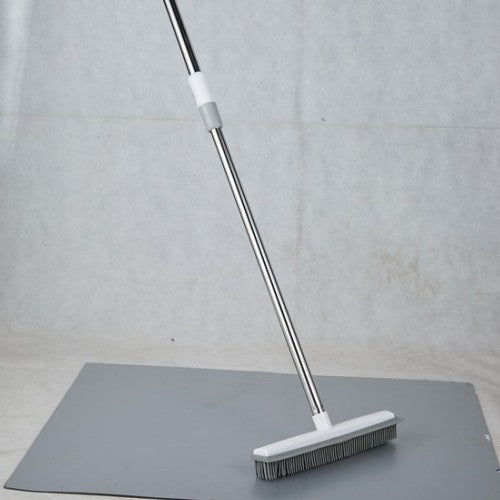 Cleaning Brush Stainless Steel Silicone Floor Brush Water Scraping Brush Long Handle Magic Carpet Brush - Korvel
