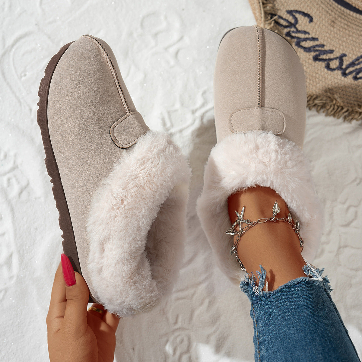 Women's Velvet Warm Cotton Snow Boots