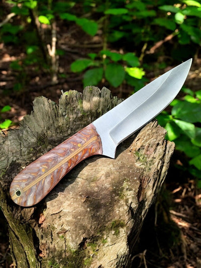 Premium Deer Processing Knife with D2 Steel Blade & Unique Pine Cone Handle - Korvel