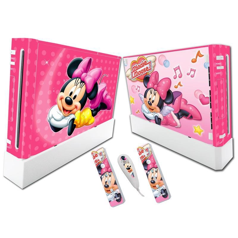 Stylish Wii Console Stickers - Hello Kitty & Pikachu Designs
