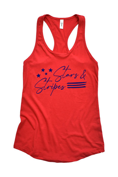 Stars and Stripes Racerback Tank Top - Korvel