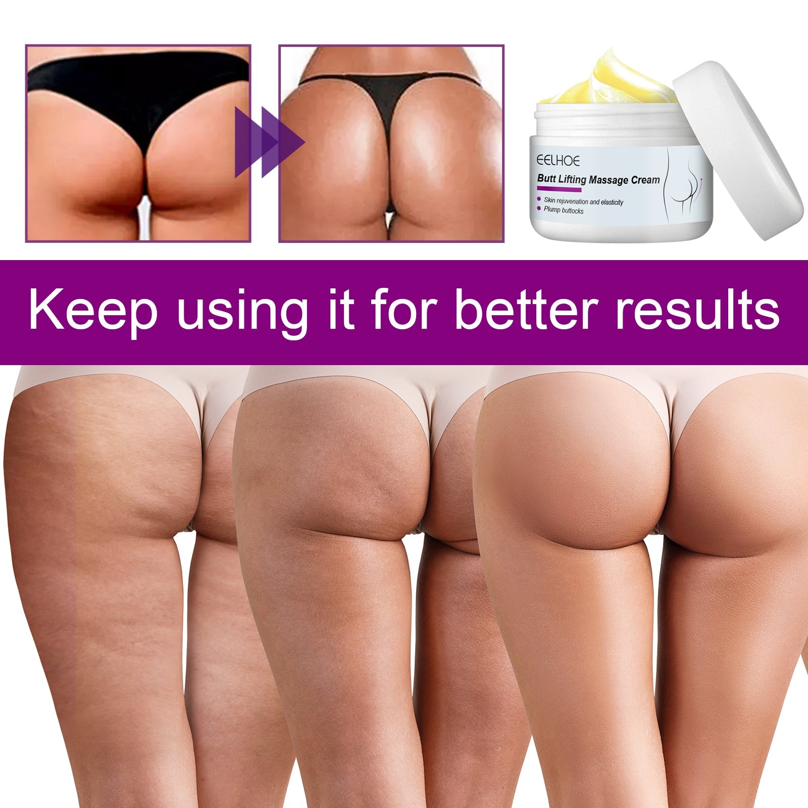 Butt Massage Cream Firming Body Skin And Enhancing Buttock Elasticity Moisturizing Massage Treatment Cream - Korvel